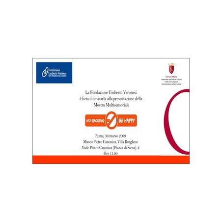 Invito alla presentazione della Mostra Multisensoriale