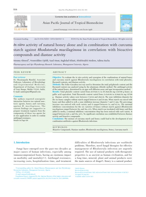 Antifungal Activity of Honey with C...