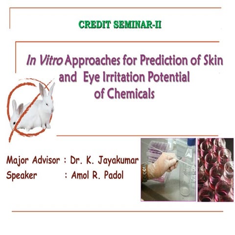 In vitro alternatives for skin and eye irritation studies