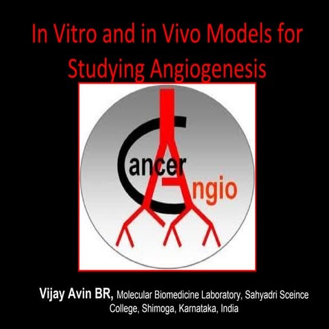 In vitro and in vivo models of angiogenesis | PPT