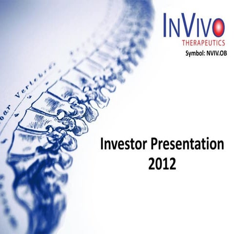 Invivo Investor Presentation | PDF