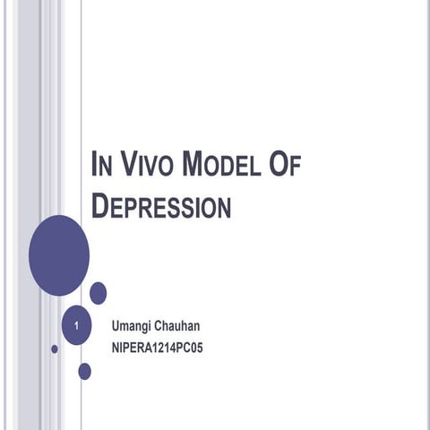 In vivo model of depression