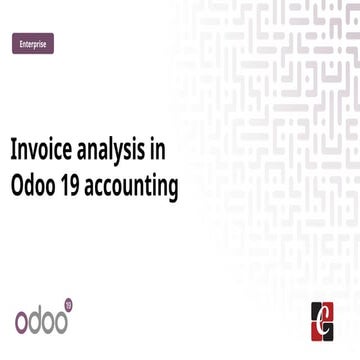 Comprehensive Invoice Analysis in Odoo 19 Accounting Enterprise | PPTX