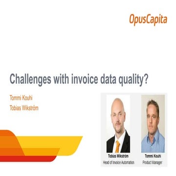 Invoice automation webinar 2: Quality of invoice data
