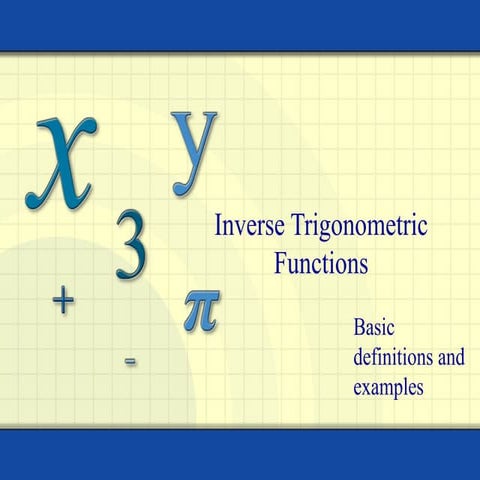 inverse trigonometric functions anf their properties