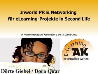 Inworld PR & Networking für eLearning-Projekte in Second Life