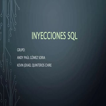 Inyecciones SQL