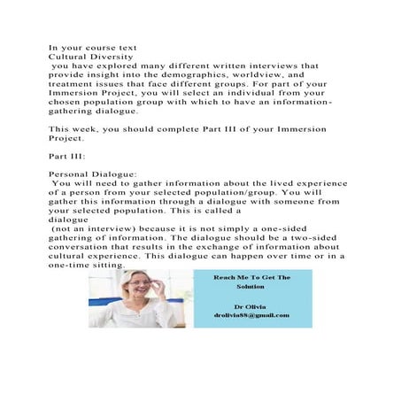 In your course text Cultural Diversity you have explored many di.docx