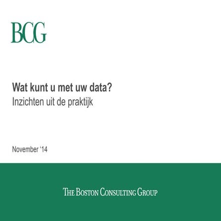 Inzichten uit data keynote door bart sigger