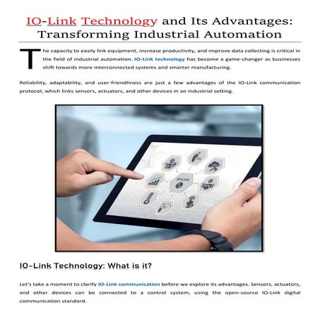 IO-Link Technology and Its Advantages - Transforming Industrial Automation.pdf