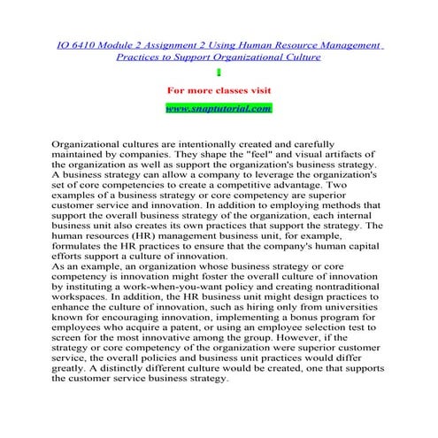 Io 6410 Massive Success / snaptutorial.com