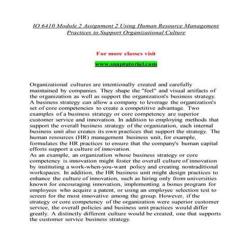 Io 6410  Success Begins / snaptutorial.com