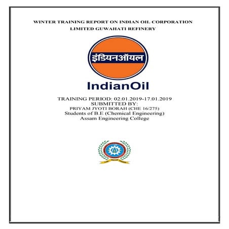 IOCL project report(chemical engineering) | DOCX