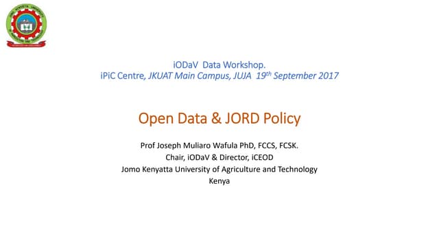 I o dav data workshop prof wafula final 19.9.17