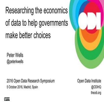    odi peter wells - presentation - economics of data