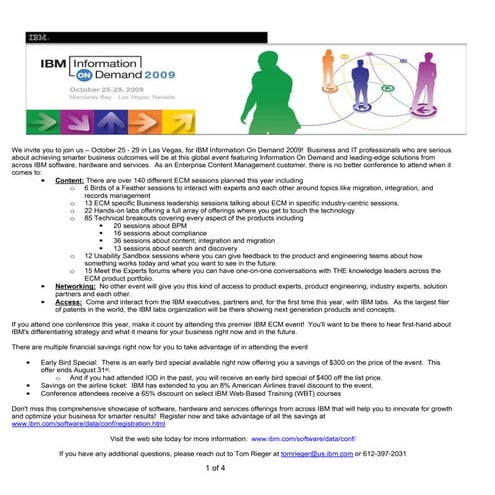 IOD 2009 ECM Specific Breakouts