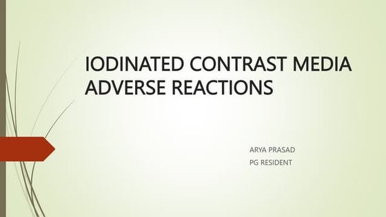 Ppt Contrast Media And Contrast Reactions Powerpoint Presentation PPT
