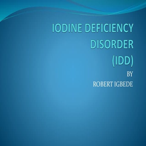 Iodine deficiency