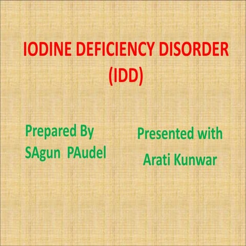 Iodine deficiency disorder
