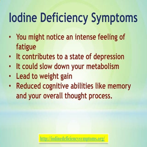Iodine deficiency symptoms