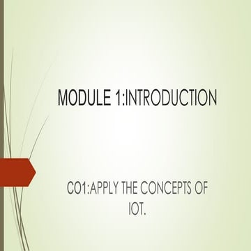 Ioe module 1