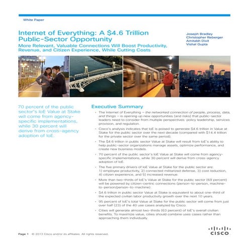 Internet of Everything: A $4.6 Trillion Public-Sector Opportunity