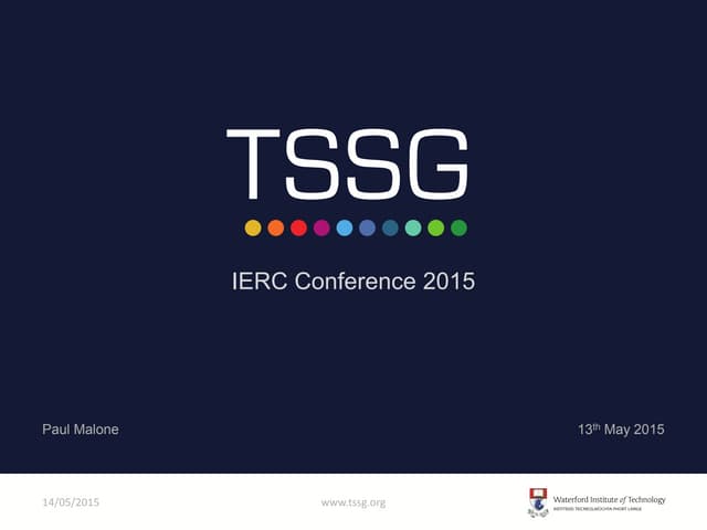 Internet of Energy Things IERC 2015