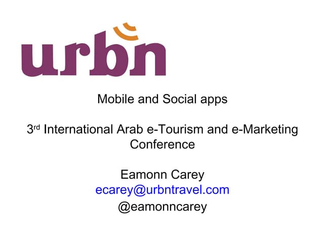 Smartphone apps and tourism present...