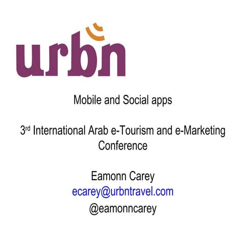Smartphone apps and tourism presentation