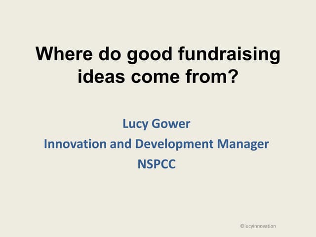 Where good ideas come from 
