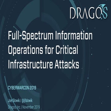 Full-Spectrum Information Operations for Critical Infrastructure Attacks