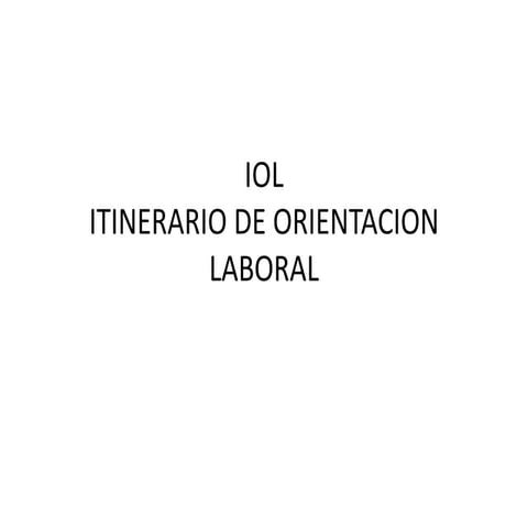 PRESENTACIÓN PARA IOL | PPT