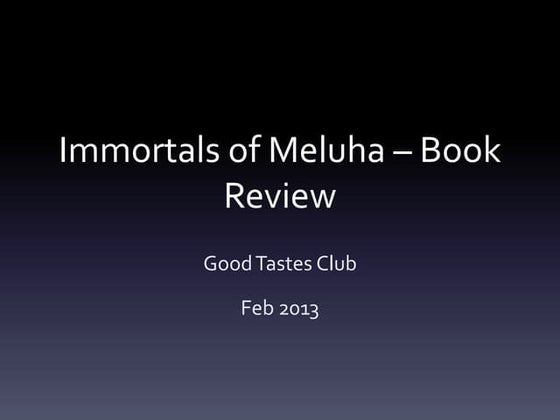 Immortals of Meloha - Book   review