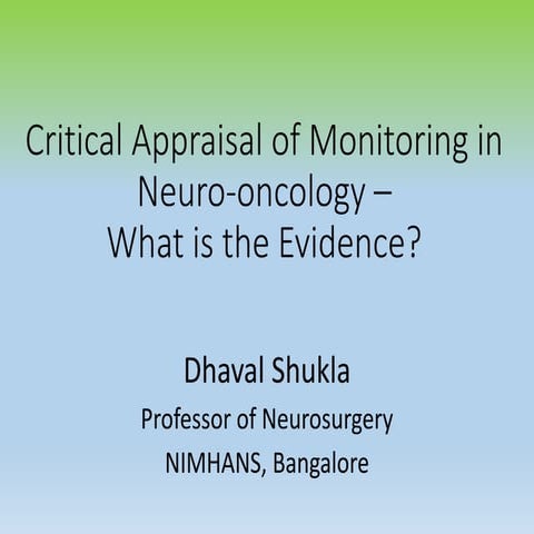 Intraoperative Monitoring for Brain and Spinal Cord Tumors