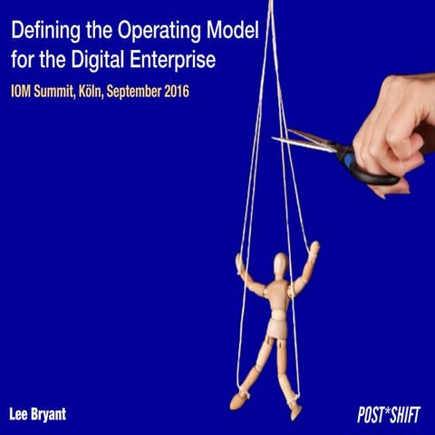 Defining the Operating Model  for the Digital Enterprise