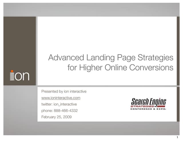 Advanced Landing Pages for Higher Online Conversions