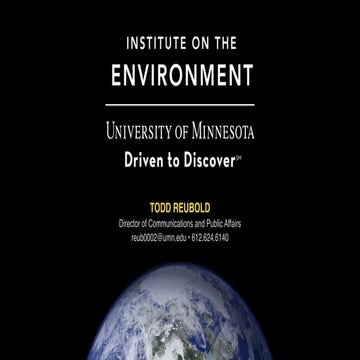 Institute on the Environment: Overview 2011
