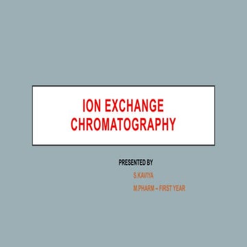 Ion exchange chromatography 