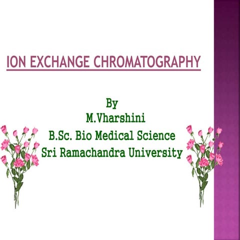 Ion exchange chromatography 