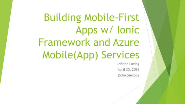 Ionic and Azure