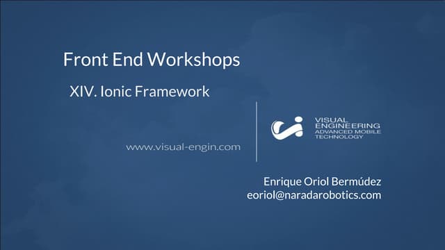 Workshop 15: Ionic framework
