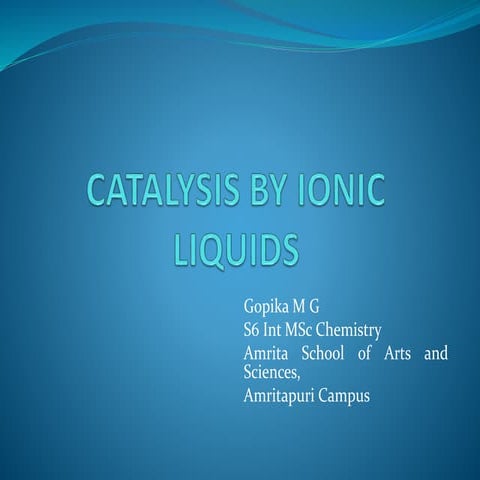 Phase Transfer Catalysis and Ionic liquids 