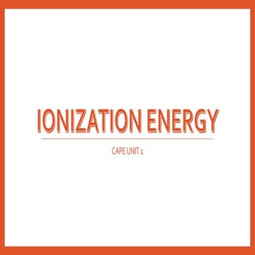 IONIZATION ENERGY of period three elemen