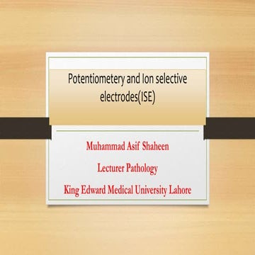Ion selective electrodes | PPTX