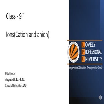 ions and its types class 9th 
