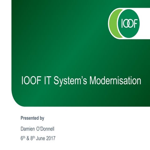 IOOF Mongodb Australia