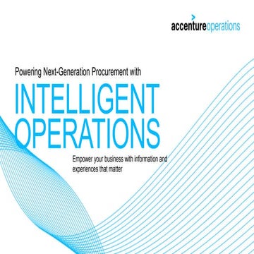How to Power Next-Generation Procurement with Intelligent Operations