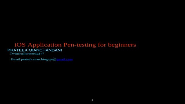 iOS Application Penetration Testing for Beginners