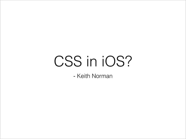 Style vs. Content and Clean Theming in iOS
