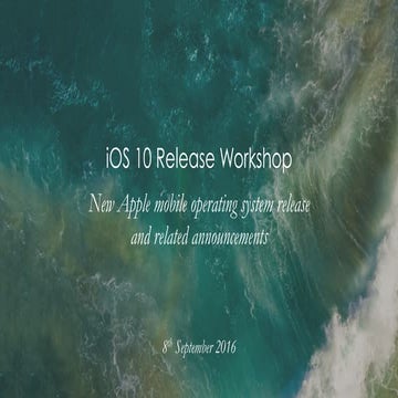iOS 10 Breakfast Briefing 
